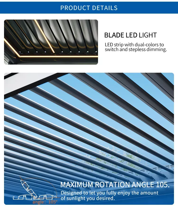 Adjustable Louvered Roof Pergola