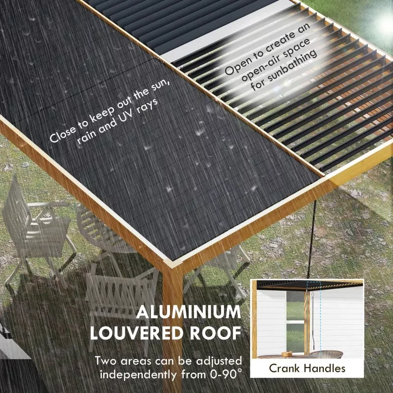 Aluminum Pergola With Louvered Roof